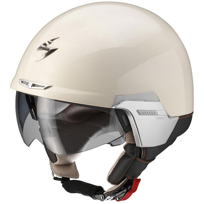 Přilba na motorku Scorpion EXO-100 Padova II béžová - II. jakost