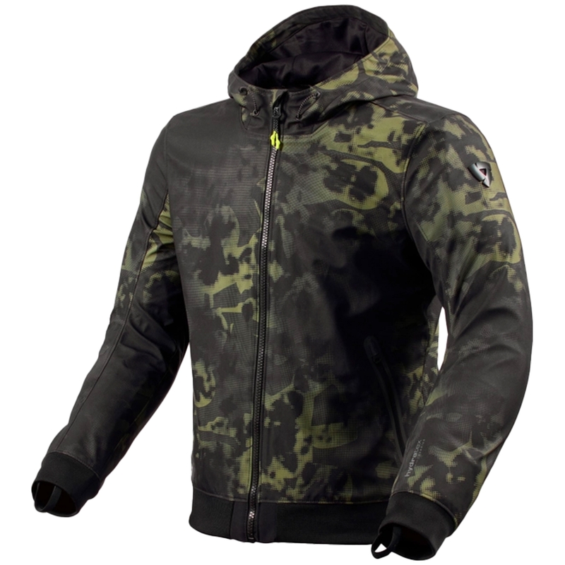 Giacca softshell Revit Saros WB nero-verde scuro