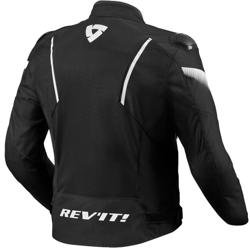 Giacca da moto Revit Control Air H2O bianca e nera