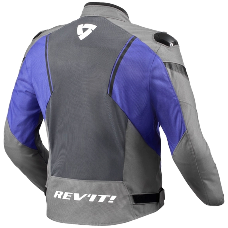 Giacca da moto Revit Control Air H2O grigio-blu
