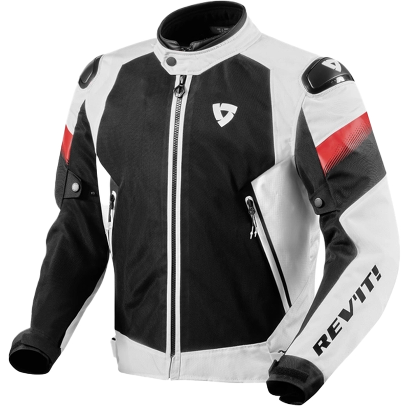 Giacca da moto Revit Control Air H2O bianca e nera