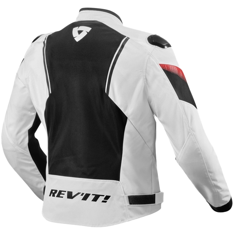 Giacca da moto Revit Control Air H2O bianca e nera