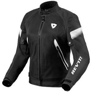 Giacca da moto Revit Control Air H2O bianca e nera da donna