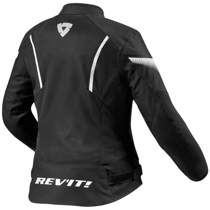 Giacca da moto Revit Control Air H2O bianca e nera da donna