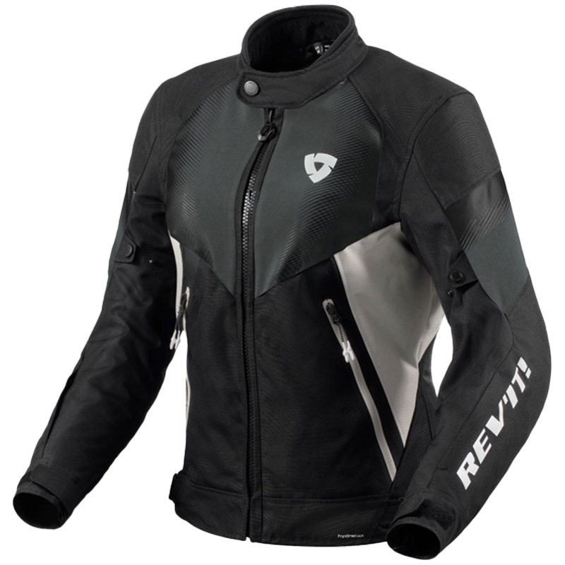 Giacca da moto Revit Control H2O da donna nera-argento