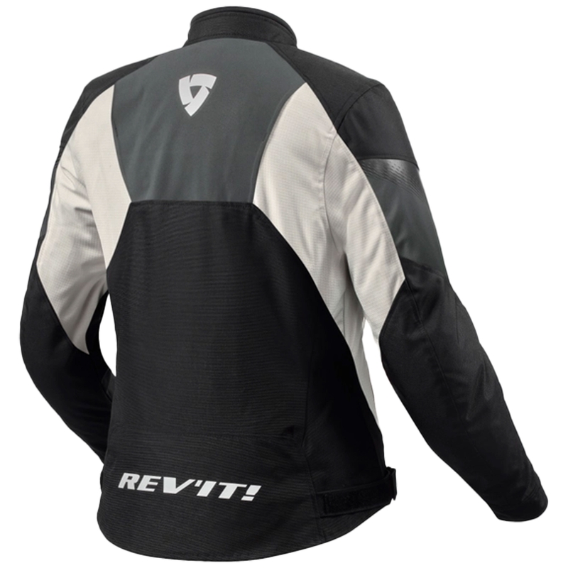 Giacca da moto Revit Control H2O da donna nera-argento
