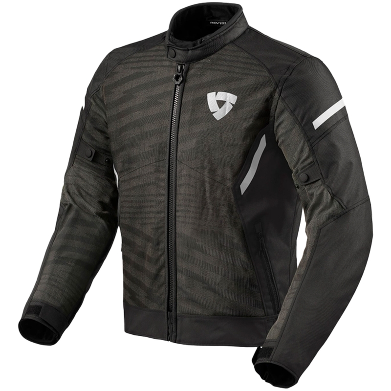 Giacca da moto Revit Torque 2 H2O bianca e nera