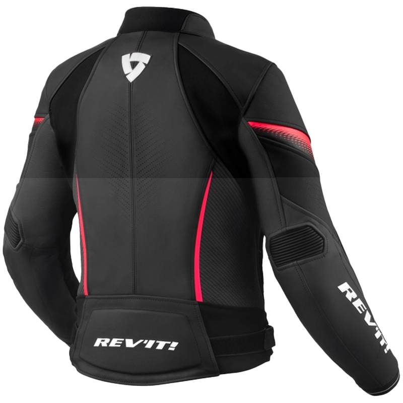Giacca di pelle da donna Revit Xena 4 nero-rosa