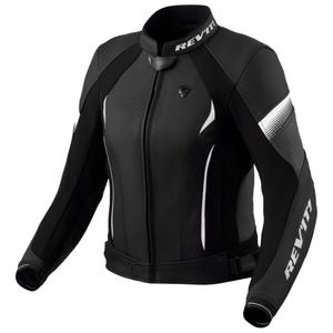 Giacca da donna Revit Xena 4 in pelle bianca e nera