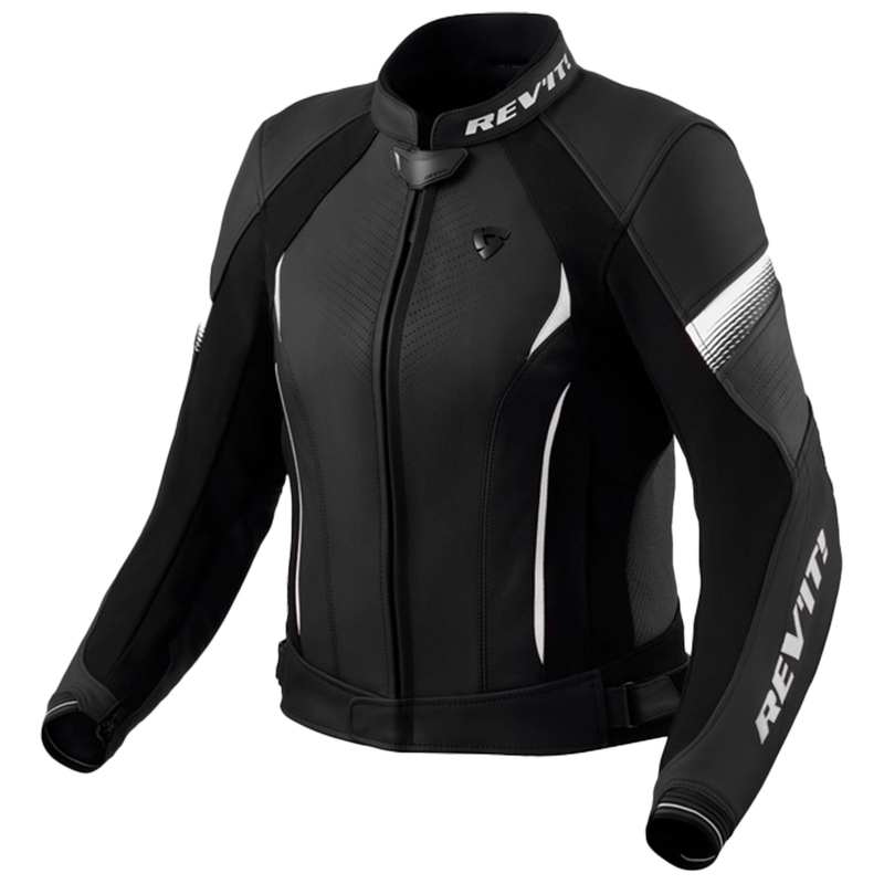 Giacca da donna Revit Xena 4 in pelle bianca e nera