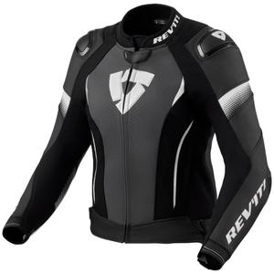 Giacca da moto in pelle bianca e nera Revit Xena 4 Pro da donna