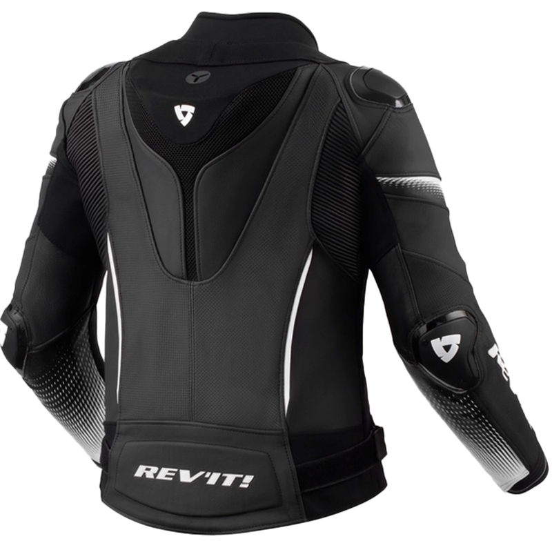 Giacca da moto in pelle bianca e nera Revit Xena 4 Pro da donna