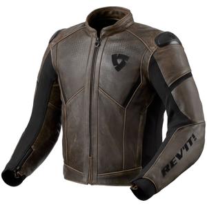 Giacca da moto in pelle Revit Parallax marrone