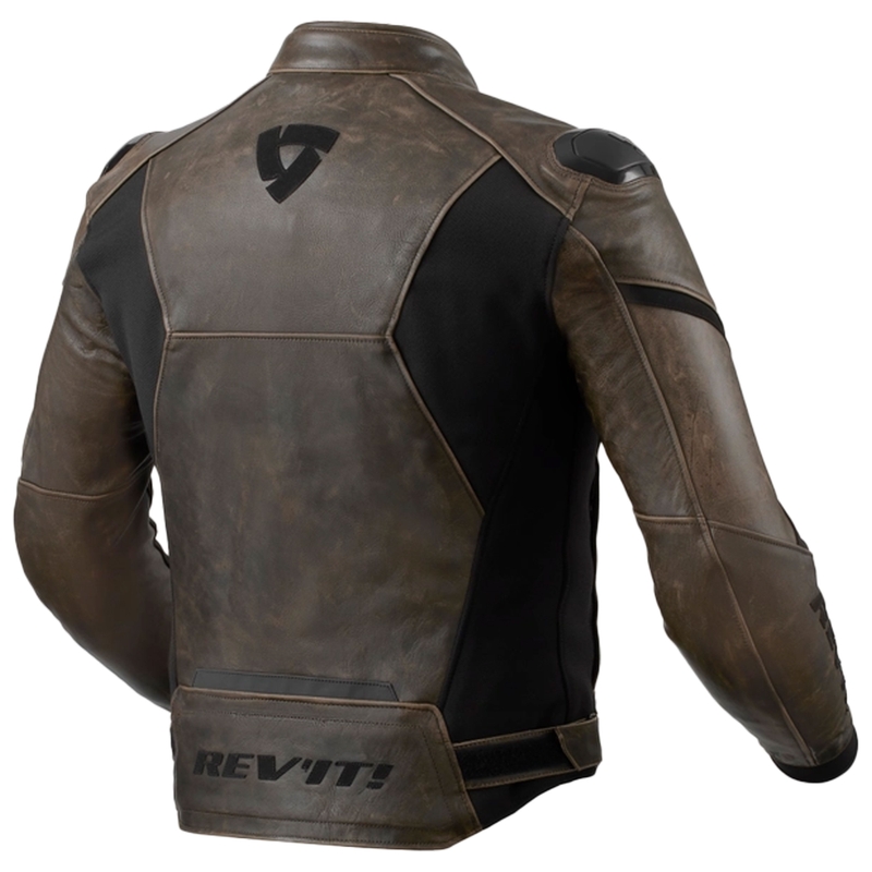 Giacca da moto in pelle Revit Parallax marrone
