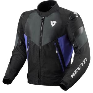 Giacca da moto Revit Control H2O nero-blu