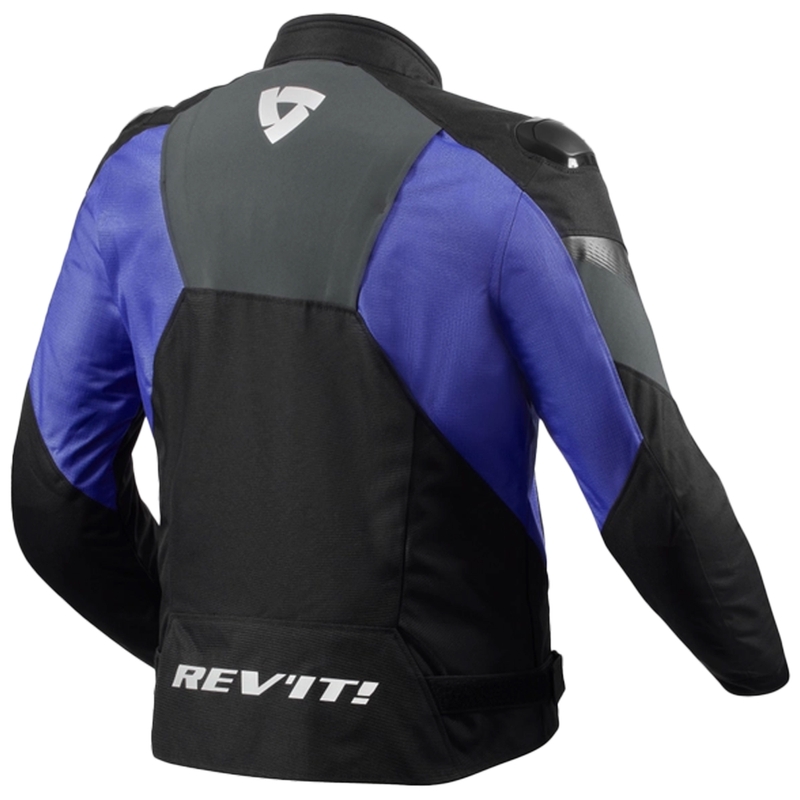 Giacca da moto Revit Control H2O nero-blu