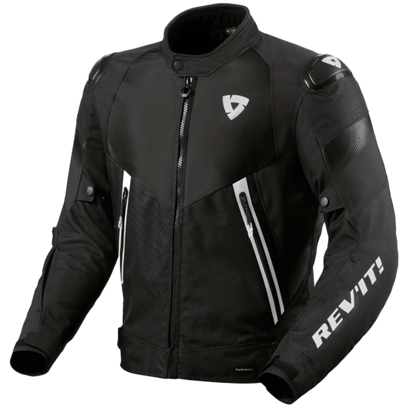 Giacca da moto Revit Control H2O nero-bianco