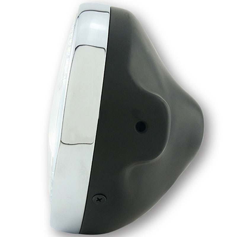 Faro anteriore Highsider Smart LTD 7 con vetro goffrato, nero lucido