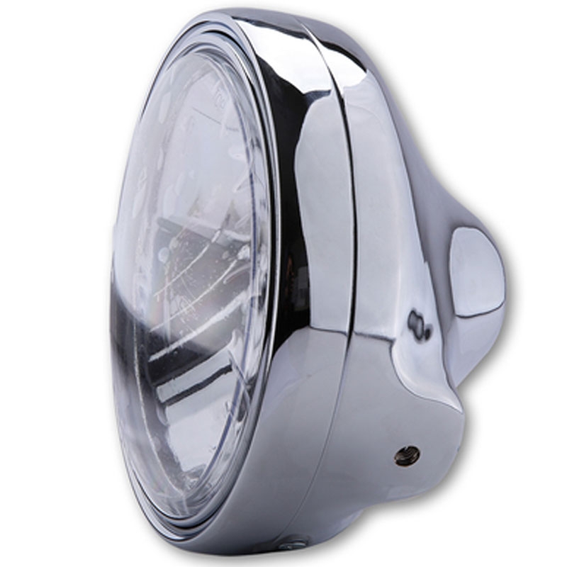 Faro anteriore Highsider Smart LTD 7 con vetro trasparente, cromato