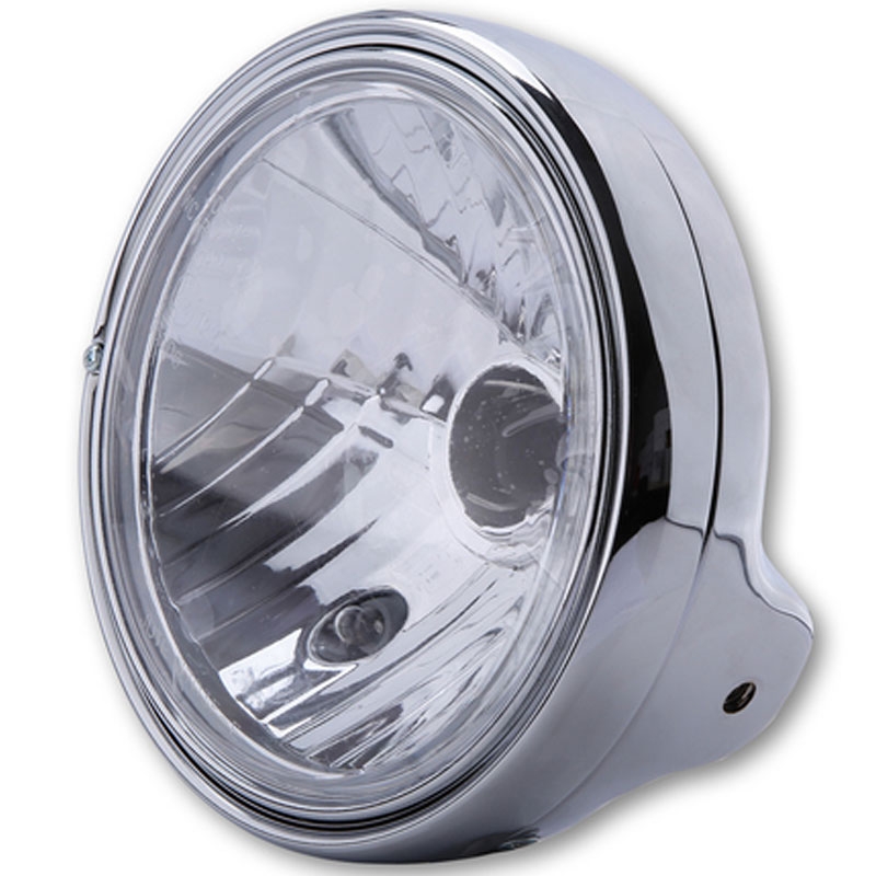 Faro anteriore Highsider Smart LTD 7 con vetro trasparente, cromato