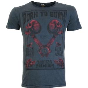 Maglietta Yakuza Premium Rude and Rough Born to Burn - Los Angeles blu