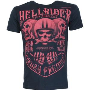 Maglietta Yakuza Premium Hell Rider - Born to Burn blu scuro