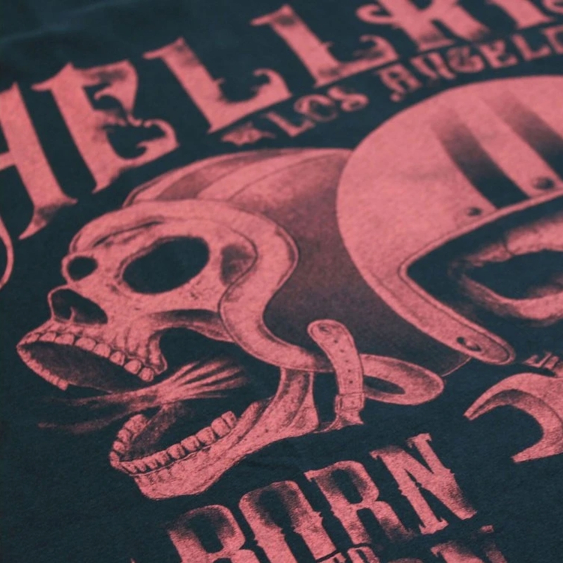 Maglietta Yakuza Premium Hell Rider - Born to Burn blu scuro