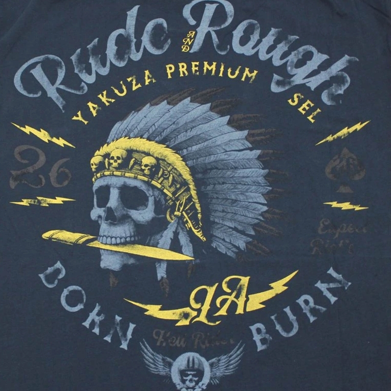 Maglietta Yakuza Premium Rude and Rough - Los Angeles blu scuro