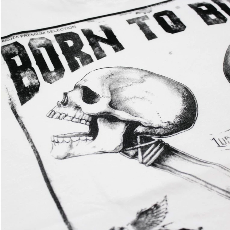 Maglietta Yakuza Premium Rude and Rough Born to Burn - Los Angeles bianca