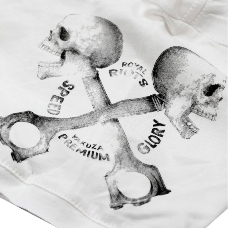 Maglietta Yakuza Premium Rude and Rough Born to Burn - Los Angeles bianca