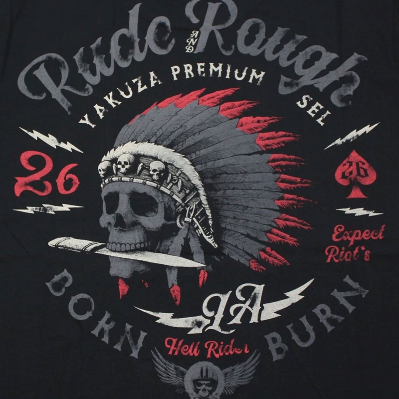 Maglietta Yakuza Premium Rude and Rough - Los Angeles nera