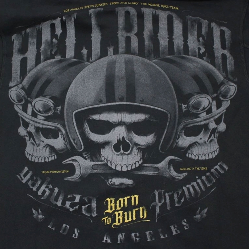 Felpa con cappuccio Yakuza Premium Hell Rider nera