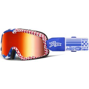 Occhiali da motocross 100% Barstow Artist con lente rossa