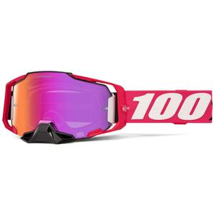 Occhiali da motocross 100% Armega Kloug con plexiglass argento HIPER