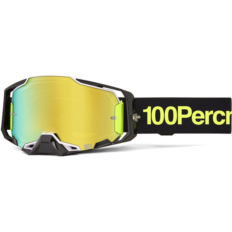 Occhiali da motocross 100% Armega Orban con plexiglass dorato