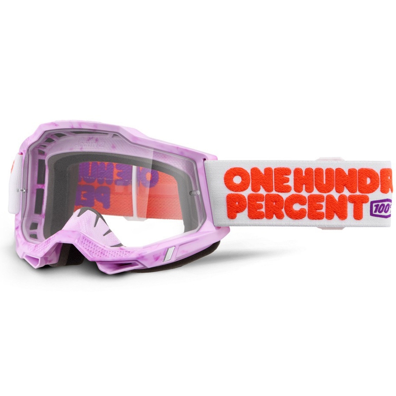 Occhiali da motocross 100% Accuri 2 Hundreds con plexiglass trasparente