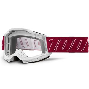 Occhiali da motocross 100% Accuri 2 Redline con plexiglass trasparente
