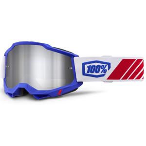 Occhiali da motocross 100% Accuri 2 Kolby con plexiglass argentato