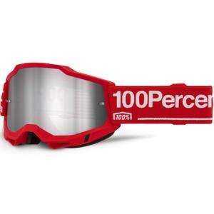 Occhiali da motocross 100% Accuri 2 Wolg con plexiglass argento