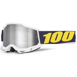 Occhiali da motocross 100% Accuri 2 Torc con plexiglass argentato