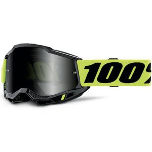 Maschera motocross 100% Accuri 2 Sand giallo fluo con plexiglass fumé