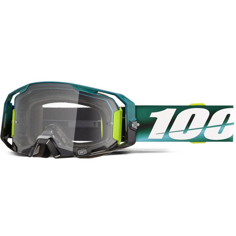 Occhiali da motocross 100% ARmatic Polarity con plexiglass trasparente