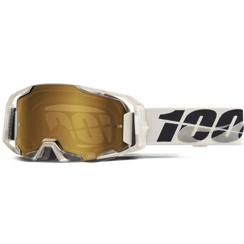 Maschera da motocross 100% ARmatic Pitch con plexiglass dorato