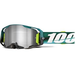 Occhiali da motocross 100% ARmatic Polarity con plexiglass argentato