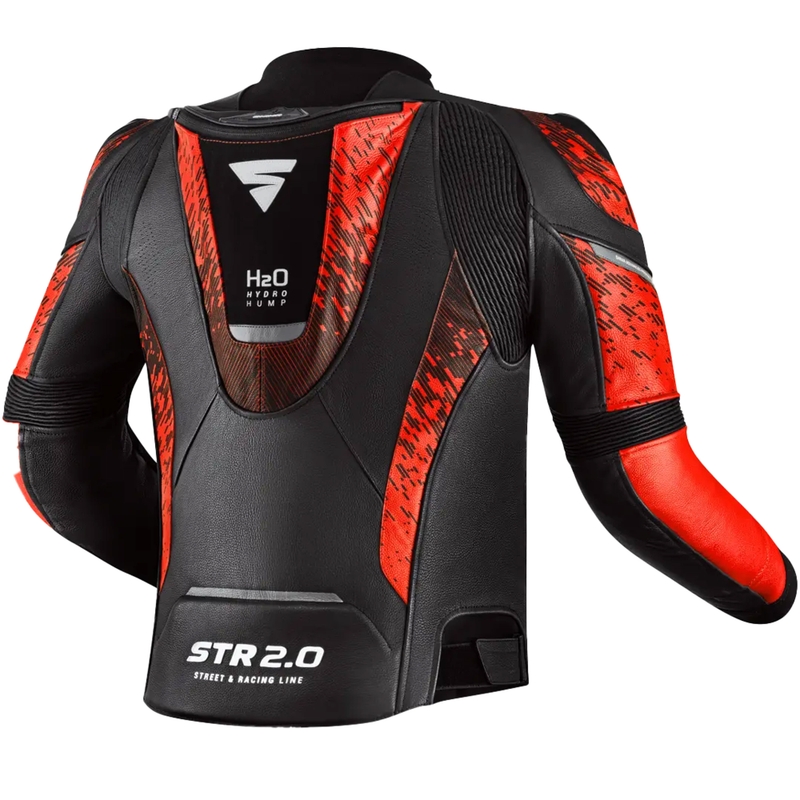 Giacca da moto Shima STR 2.0 rosso fluo