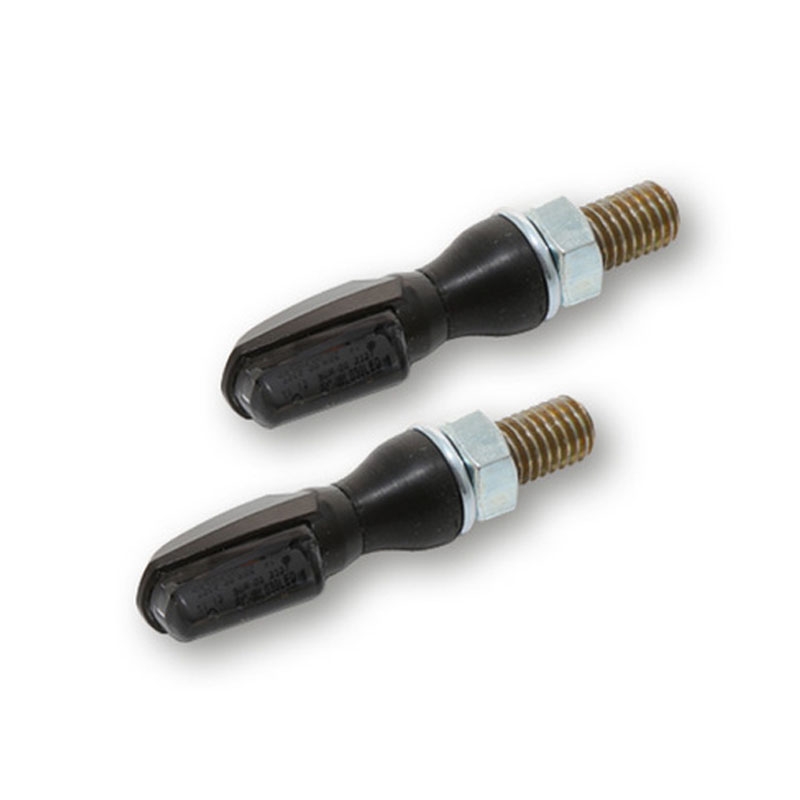 Indicatori di direzione per moto Highsider Smart SPARK LED neri con vetro fumé