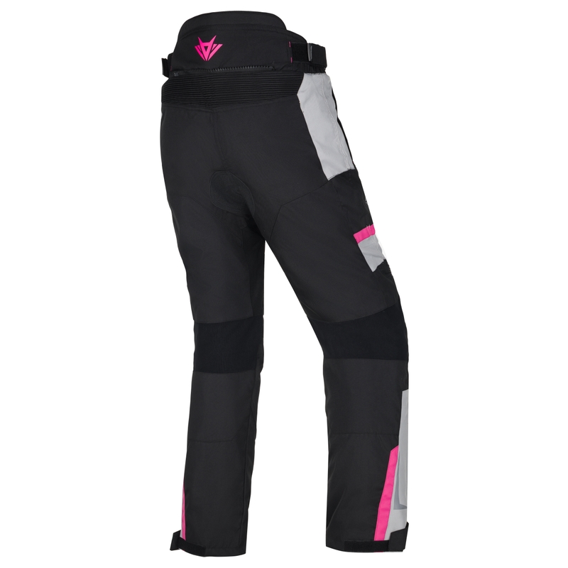 Pantaloni da moto cropped da donna RSA EXO 2 nero-grigio-rosa