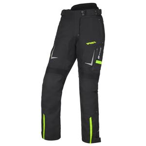 Pantaloncini da moto RSA EXO 2 da donna neri-giallo fluo
