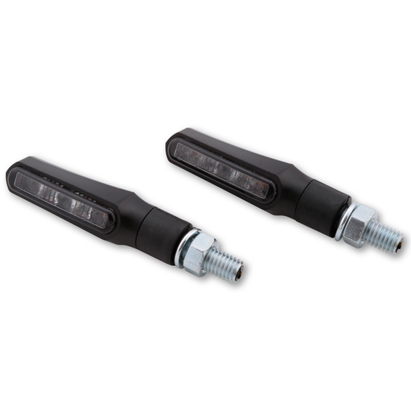Indicatori di direzione per moto Highsider Smart Shorty Fin neri