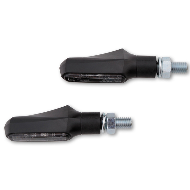 Indicatori di direzione per moto Highsider Smart Shorty Fin 2in1 neri